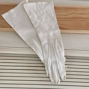 Womens Vintage White Church Dress-Up Fancy Easter Gloves